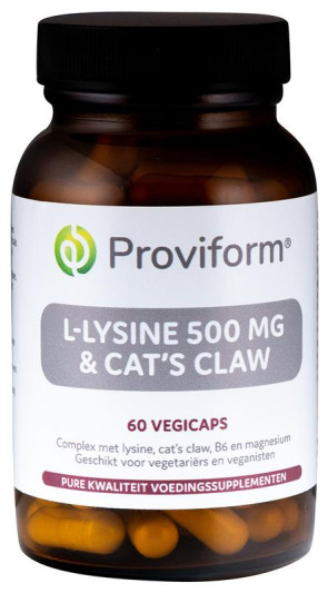 L-Lysine 500 mg & cats claw van Proviform : 60 vcaps