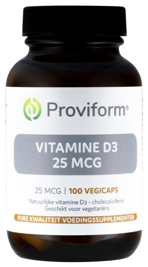 Vitamine D3 25 mcg van Proviform : 100 vcaps