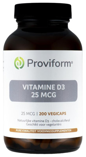 Vitamine D3 25 mcg van Proviform : 200 vcaps
