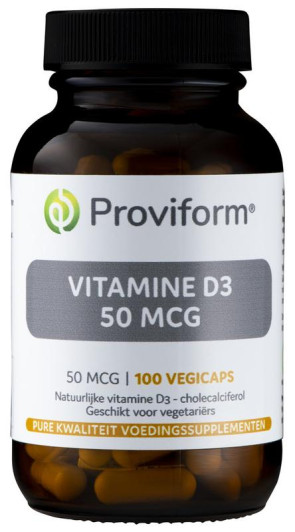 Vitamine D3 50 mcg van Proviform : 100 vcaps