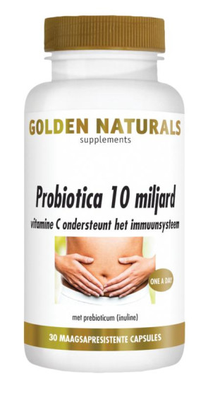 Probiotica plus 10 miljard van Golden Naturals (30 vcaps)