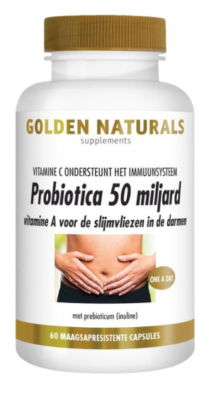 Probiotica strong 50 miljard van Golden Naturals (60 vcaps)