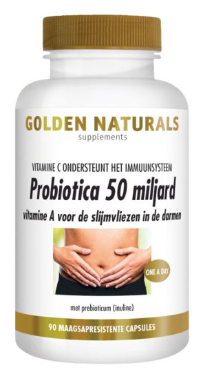Probiotica strong 50 miljard van Golden Naturals (90 vcaps)