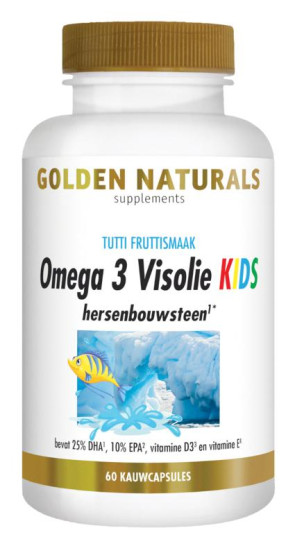 Omega 3 visolie kids van Golden Naturals (60 capsules)
