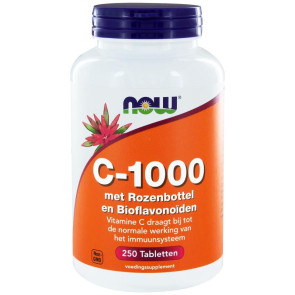 Vitamine C-1000 met rozenbottel en bioflavonoiden van NOW : 250 tabletten