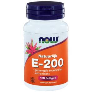 Vitamine E-200 natuurlijke gemengde tocoferolen van NOW : 100 softgels