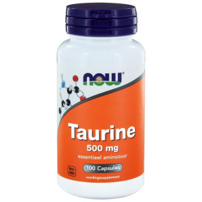 Taurine 500mg van NOW : 100 capsules