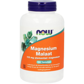 Magnesium Malaat 150 mg van NOW : 180 tabletten