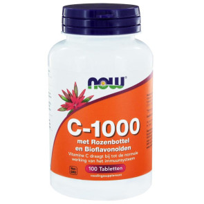 Vitamine C-1000 met rozenbottel en bioflavonoiden van NOW : 100 tabletten