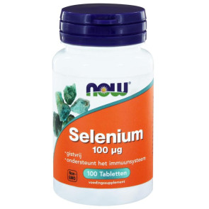 Selenium gistvrij 100 mcg van NOW : 100 tabletten