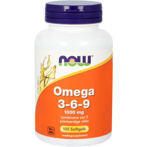 Omega 3-6-9 1000 mg van NOW : 100 softgels