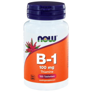 Vitamine B1 100 mg van NOW : 100 tabletten