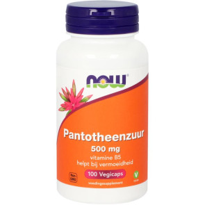 NOW Pantotheenzuur 500 mg (B5) van NOW : 100 capsules
