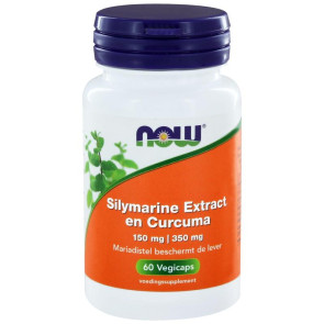 Silymarine extract 150 mg en curcuma 350 mg van NOW : 60 vcaps