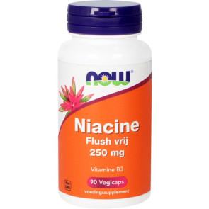 Niacine flush vrij 250 mg van NOW : 90 capsules