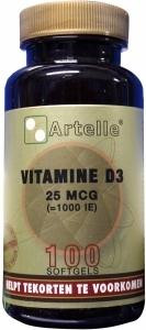 Vitamine D3 25 mcg  Artelle (100 softgels)