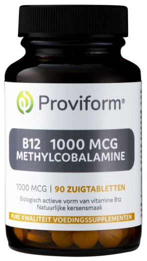 Vitamine B12 1000 mcg methylcobalamine van Proviform : 90 zuigtabletten