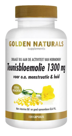Teunisbloemolie 1300 mg van Golden Naturals (120 softgels)