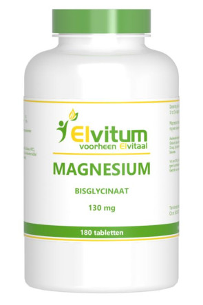 Magnesium (bisglycinaat) 130 mg van Elvitaal : 180 tabletten