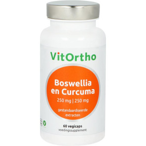 Boswellia 250 mg en curcuma 250 mg van Vitortho : 60 capsules
