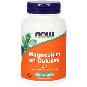Magnesium & calcium 2:1 van NOW : 100 tabletten