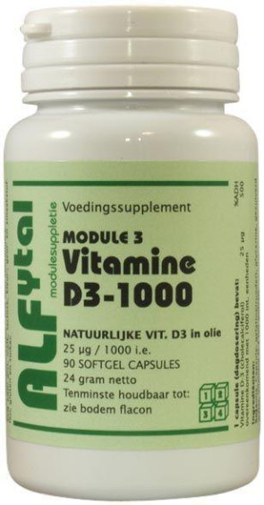 Vitamine D3-1000 van Alfytal (90 softgels)