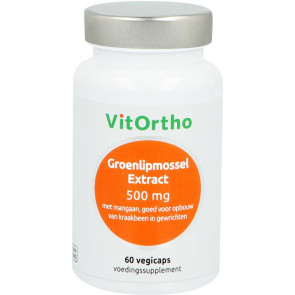 Groenlipmossel extract 500 mg van Vitortho : 60 vcaps