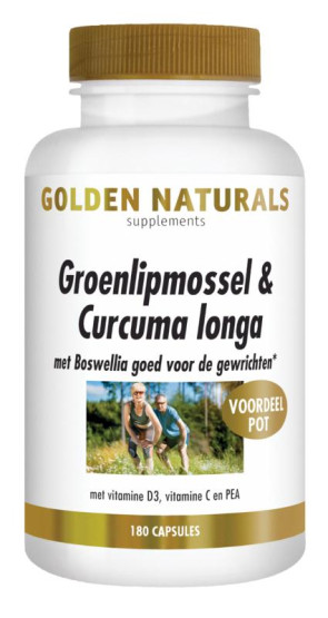 Groenlipmossel complex van Golden Naturals (180 capsules)