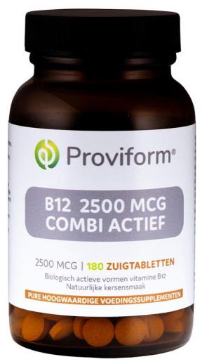 Vitamine B12 2500 mcg combi actief van Proviform : 180 zuigtabletten