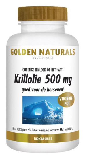 Krillolie 500 mg van Golden Naturals (180 softgels)