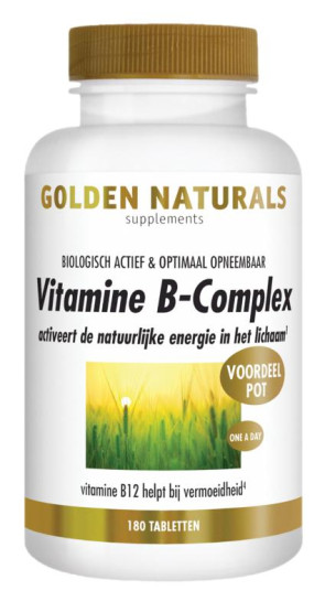 Vitamine B complex van Golden Naturals (180 tabletten)