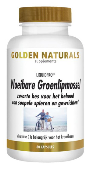 Vloeibare groenlipmossel gold van Golden Naturals (60 softgels)