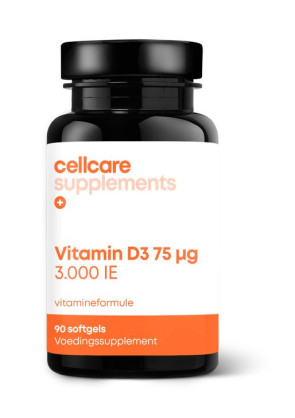 Vitamine D3 75 mcg 3000IE van Cellcare (90 softgels)