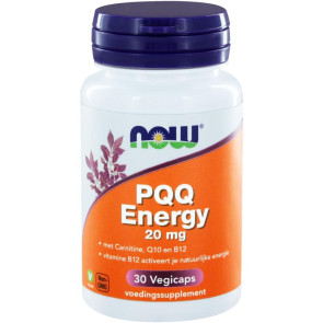 PQQ Energy 20 mg van NOW : 30 vcaps 