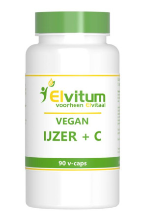 IJzer met vitamine C vegan van Elvitaal : 90 capsules