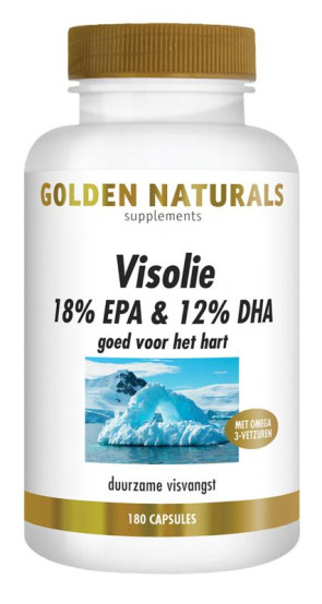 Visolie 18% EPA 12% DHA van Golden Naturals (180 softgels)