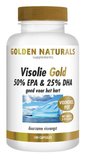 Visolie 50% EPA 25% DHA van Golden Naturals (180 softgels)