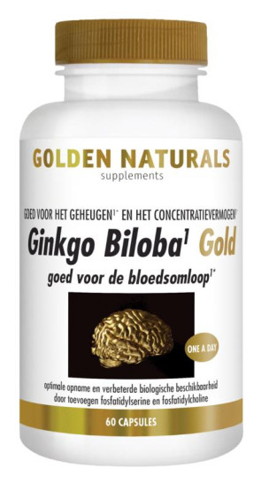 Ginkgo biloba gold van Golden Naturals : 60 vcaps