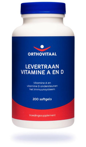 Levertraan Vitamine A en D van Orthovitaal : 200 softgels