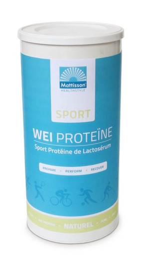 Sport Wei Proteïne poeder 80% - Naturel van Mattisson :450 gram