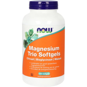 Magnesium trio softgels van NOW : 180 softgels