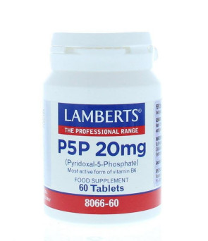 Vitamine B6 (P5P) 20 mg van Lamberts : 60 tabletten
