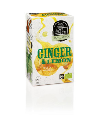Ginger & lemon bio van Royal Green : 16 zakjes