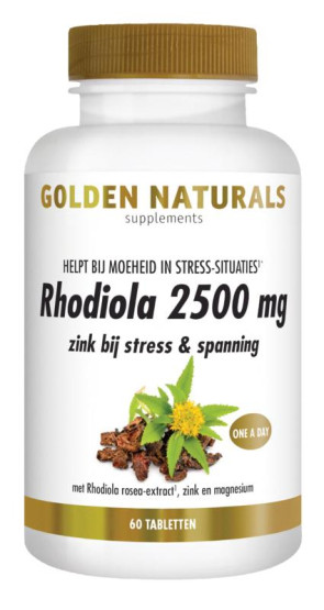 Rhodiola 2500 mg van Golden Naturals (60 tabletten)
