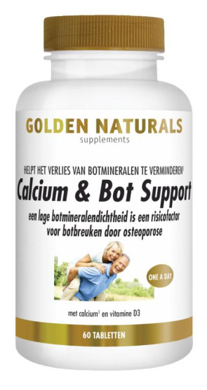Calcium & bot support van Golden Naturals (60 tabletten)