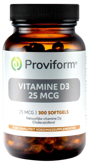 Vitamine D3 25 mcg van Proviform : 300 softgels