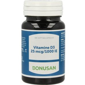 Vitamine D3 25mcg 1000IE van Bonusan : 180 Softgels