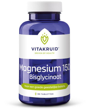 Magnesium 150 bisglycinaat van Vitakruid : 90 tabletten