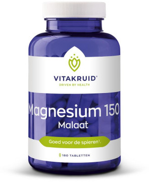 Magnesium 150 Malaat van Vitakruid (180tabl)