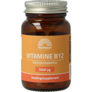 Vitamine B12 5000mcg van Mattisson :60 zuigtabletten